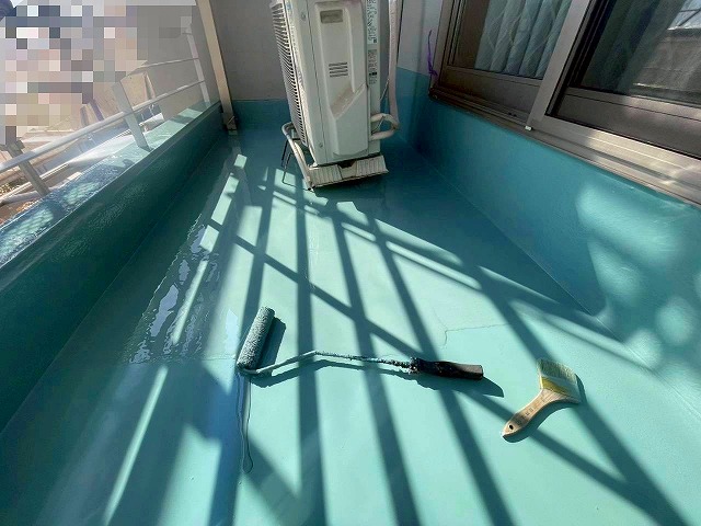 ｳﾚﾀﾝ塗膜防水　2層目