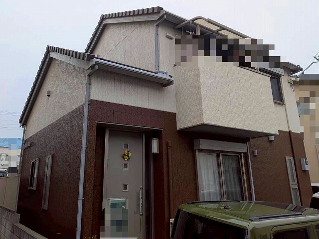 明石市一戸建て、パーフェクトトップで外壁塗装工事から5年経過！定期点検に伺いました。