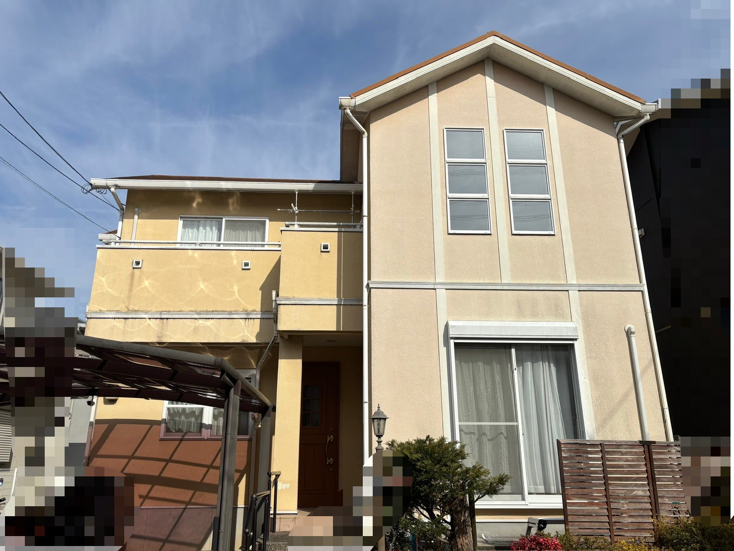 神戸市、窯業系サイディング外壁の一戸建て、外壁塗装前にカラーシミュレーションを行いました。