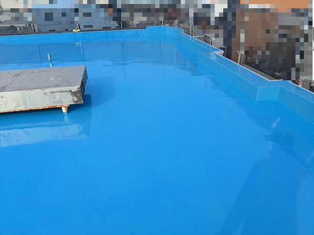 防水工事　ｳﾚﾀﾝ2層目