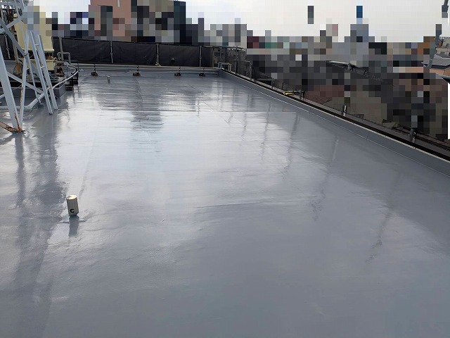 ウレタン塗膜防水工事　施工後