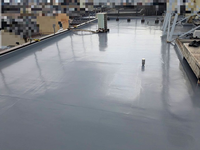 ウレタン塗膜防水工事　施工後