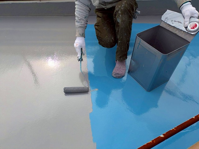 防水工事　ﾄｯﾌﾟｺｰﾄ塗布