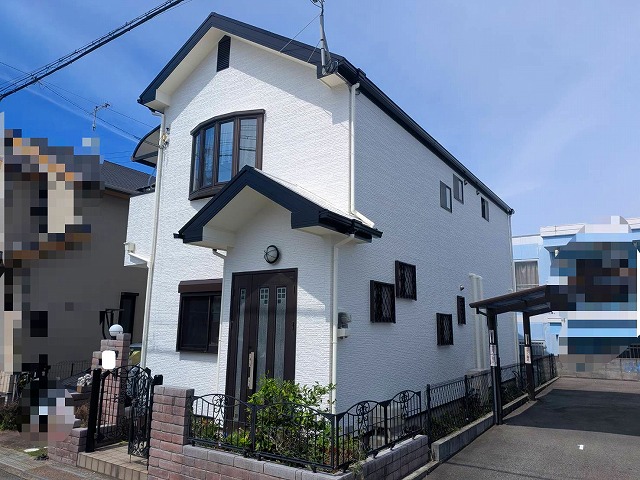 施工後　ダンネストで外壁屋根塗装