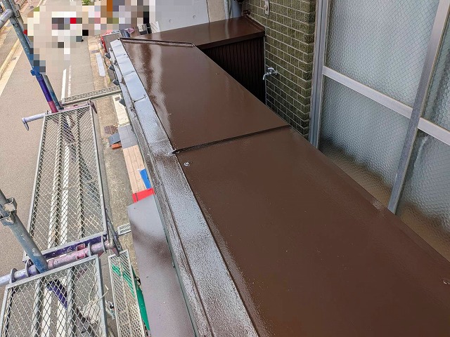 施工後　笠木　ﾌｧｲﾝﾊﾟｰﾌｪｸﾄﾄｯﾌﾟ