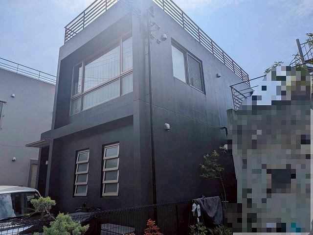 1年点検ダンネスト塗料　打ちっ放しｺﾝｸﾘｰﾄ外壁　