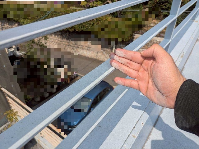 手摺り　施工前