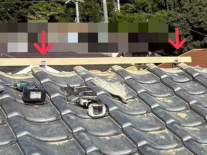 強力棟　金物取付　垂木取付