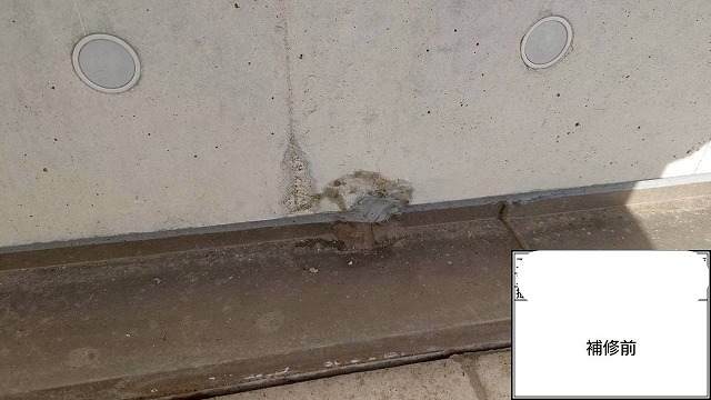 コンクリート外壁　補修前